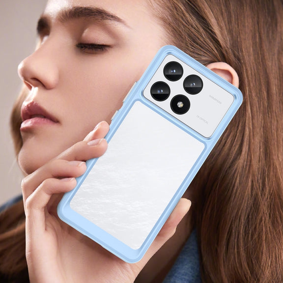 For Xiaomi Redmi K70 Pro Colorful Series Acrylic Hybrid TPU Phone Case(Blue)
