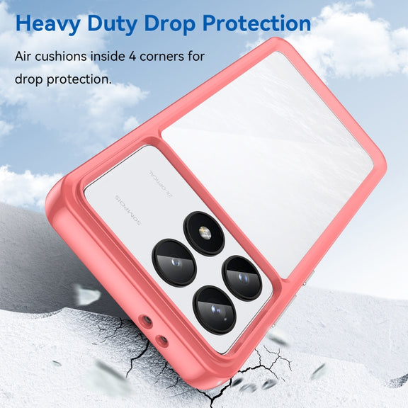 For Xiaomi Redmi K70 Pro Colorful Series Acrylic Hybrid TPU Phone Case(Red)