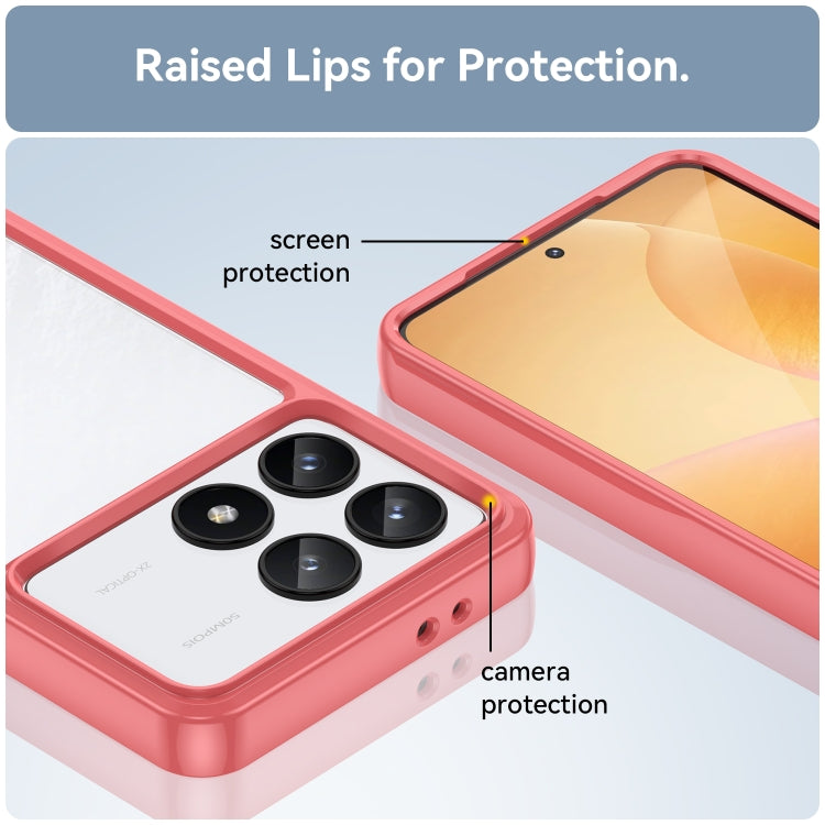 For Xiaomi Redmi K70 Pro Colorful Series Acrylic Hybrid TPU Phone Case(Red) - Xiaomi Cases by PMC TechLife | Online Shopping South Africa | PMC TechLife | Buy Now Pay Later Mobicred