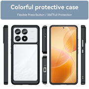 For Xiaomi Redmi K70 Pro Colorful Series Acrylic Hybrid TPU Phone Case(Black)
