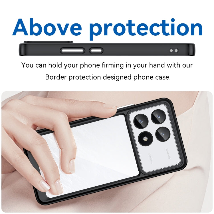 For Xiaomi Redmi K70 Pro Colorful Series Acrylic Hybrid TPU Phone Case(Black)