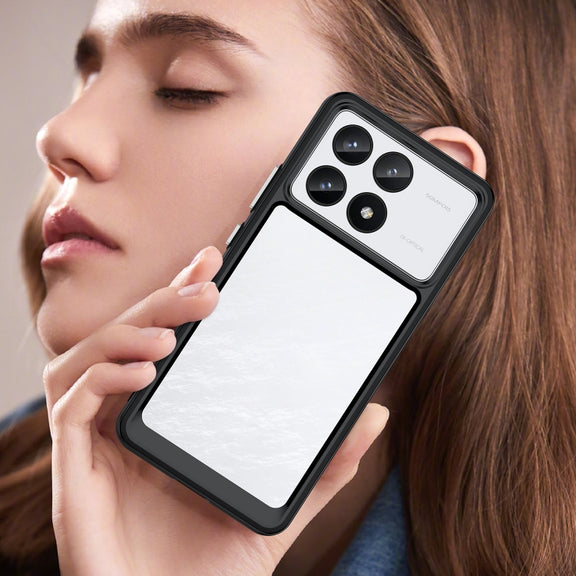For Xiaomi Redmi K70 Pro Colorful Series Acrylic Hybrid TPU Phone Case(Black)