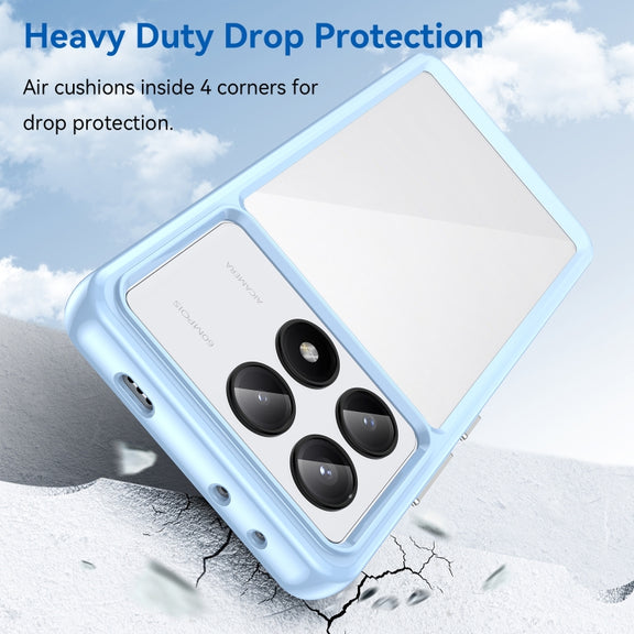 For Xiaomi Redmi K70E Colorful Series Acrylic Hybrid TPU Phone Case(Blue)