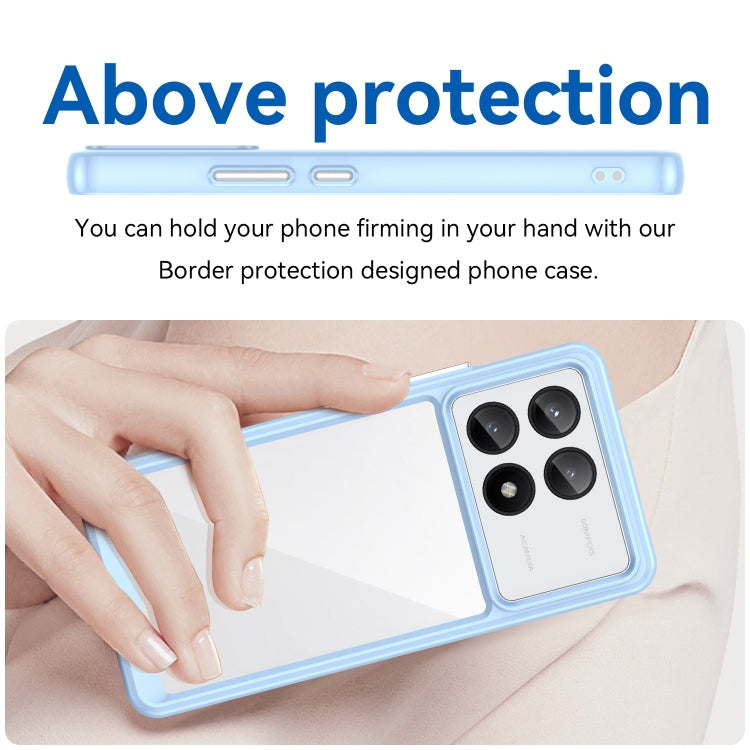 For Xiaomi Redmi K70E Colorful Series Acrylic Hybrid TPU Phone Case(Blue) - Xiaomi Cases by PMC TechLife | Online Shopping South Africa | PMC TechLife | Buy Now Pay Later Mobicred