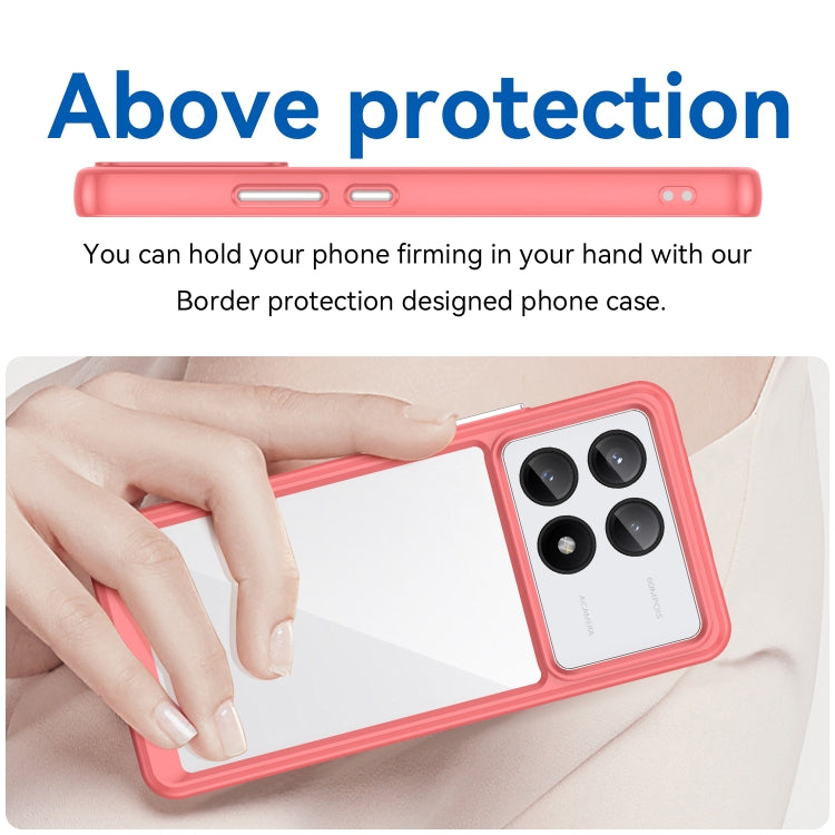 For Xiaomi Redmi K70E Colorful Series Acrylic Hybrid TPU Phone Case(Red) - K70E Cases by PMC TechLife | Online Shopping South Africa | PMC TechLife | Buy Now Pay Later Mobicred