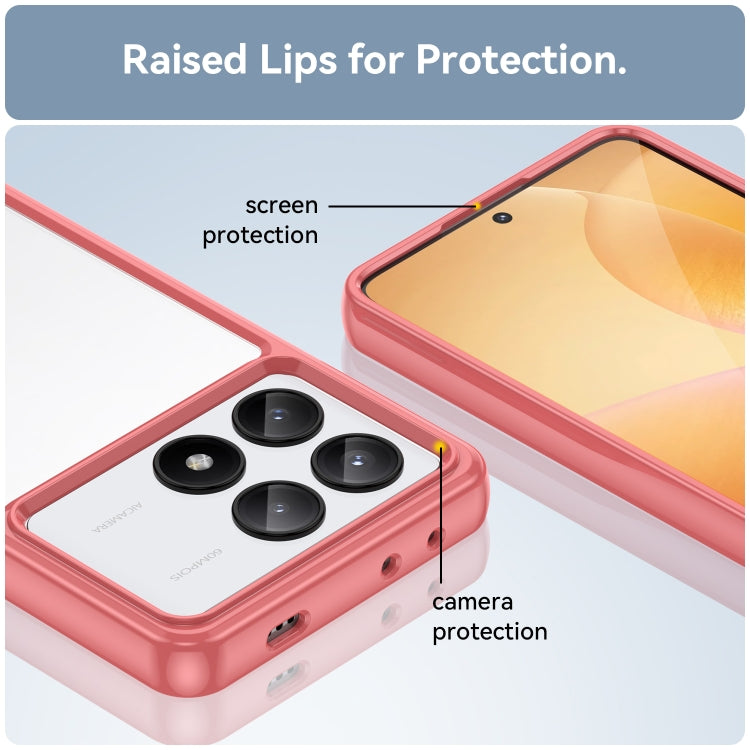 For Xiaomi Redmi K70E Colorful Series Acrylic Hybrid TPU Phone Case(Red)