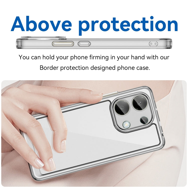 For Xiaomi Redmi Note 13 4G Global Colorful Series Acrylic Hybrid TPU Phone Case(Transparent) - Note 13 Cases by PMC TechLife | Online Shopping South Africa | PMC TechLife | Buy Now Pay Later Mobicred