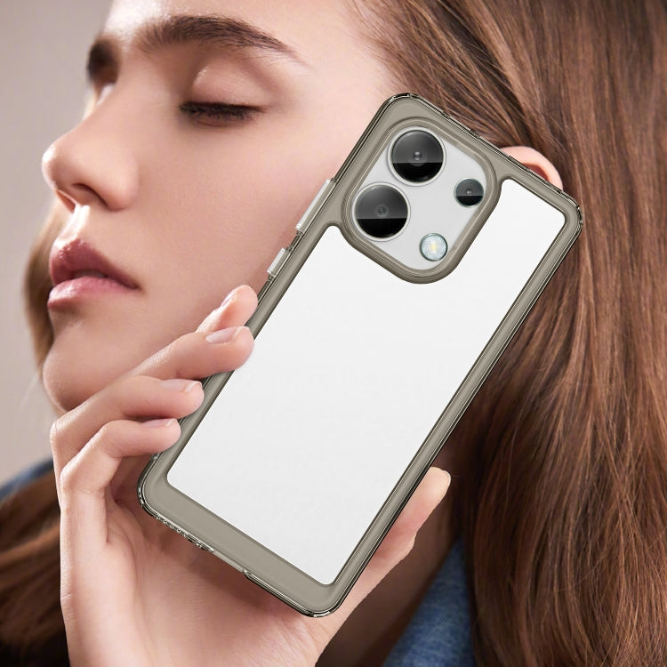 For Xiaomi Redmi Note 13 4G Global Colorful Series Acrylic Hybrid TPU Phone Case(Transparent Grey) - Note 13 Cases by PMC TechLife | Online Shopping South Africa | PMC TechLife | Buy Now Pay Later Mobicred