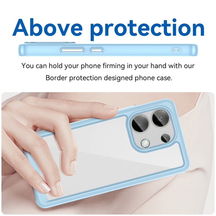 For Xiaomi Redmi Note 13 4G Global Colorful Series Acrylic Hybrid TPU Phone Case(Blue) - Note 13 Cases by PMC TechLife | Online Shopping South Africa | PMC TechLife | Buy Now Pay Later Mobicred