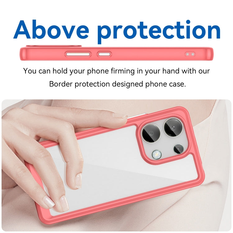 For Xiaomi Redmi Note 13 4G Global Colorful Series Acrylic Hybrid TPU Phone Case(Red) - Note 13 Cases by PMC TechLife | Online Shopping South Africa | PMC TechLife | Buy Now Pay Later Mobicred