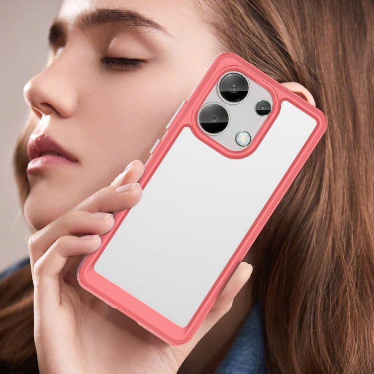 For Xiaomi Redmi Note 13 4G Global Colorful Series Acrylic Hybrid TPU Phone Case(Red) - Note 13 Cases by PMC TechLife | Online Shopping South Africa | PMC TechLife | Buy Now Pay Later Mobicred