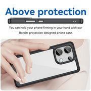 For Xiaomi Redmi Note 13 4G Global Colorful Series Acrylic Hybrid TPU Phone Case(Black)