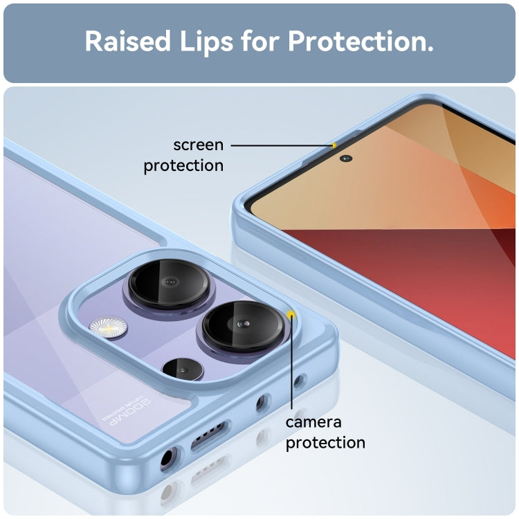 For Redmi Note 13 Pro 4G Global Colorful Series Acrylic Hybrid TPU Phone Case(Blue) - Note 13 Pro Cases by PMC TechLife | Online Shopping South Africa | PMC TechLife | Buy Now Pay Later Mobicred