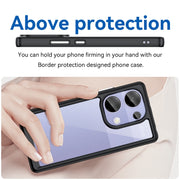 For Redmi Note 13 Pro 4G Global Colorful Series Acrylic Hybrid TPU Phone Case(Black)