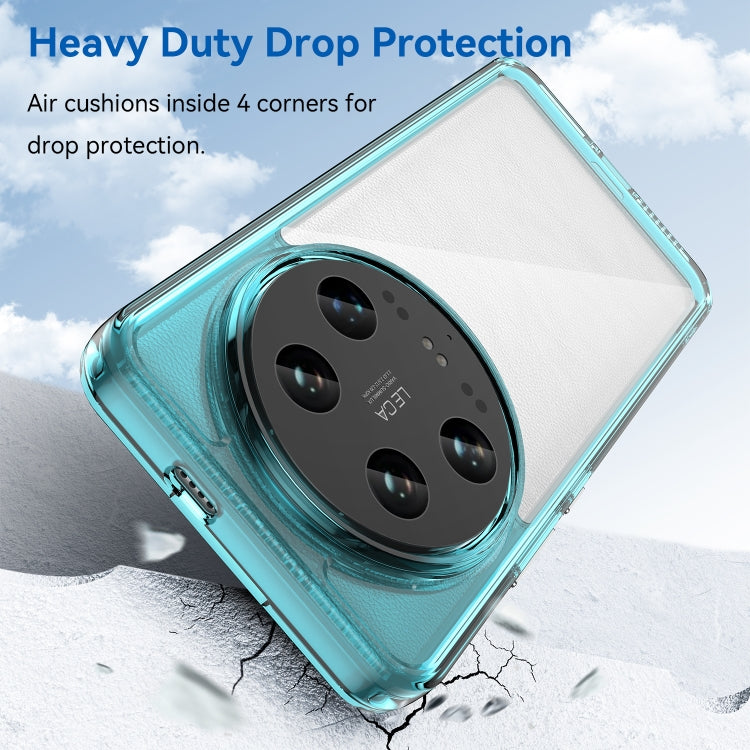 For Xiaomi 14 Ultra Colorful Series Acrylic Hybrid TPU Phone Case(Transparent Blue)