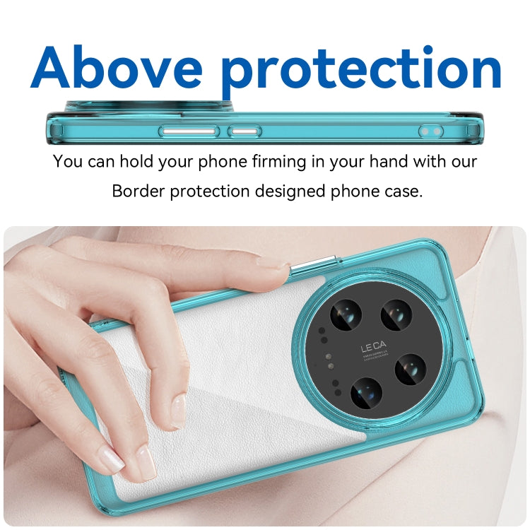 For Xiaomi 14 Ultra Colorful Series Acrylic Hybrid TPU Phone Case(Transparent Blue)
