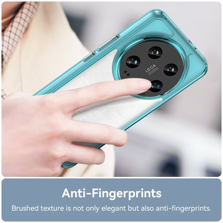 For Xiaomi 14 Ultra Colorful Series Acrylic Hybrid TPU Phone Case(Transparent Blue)