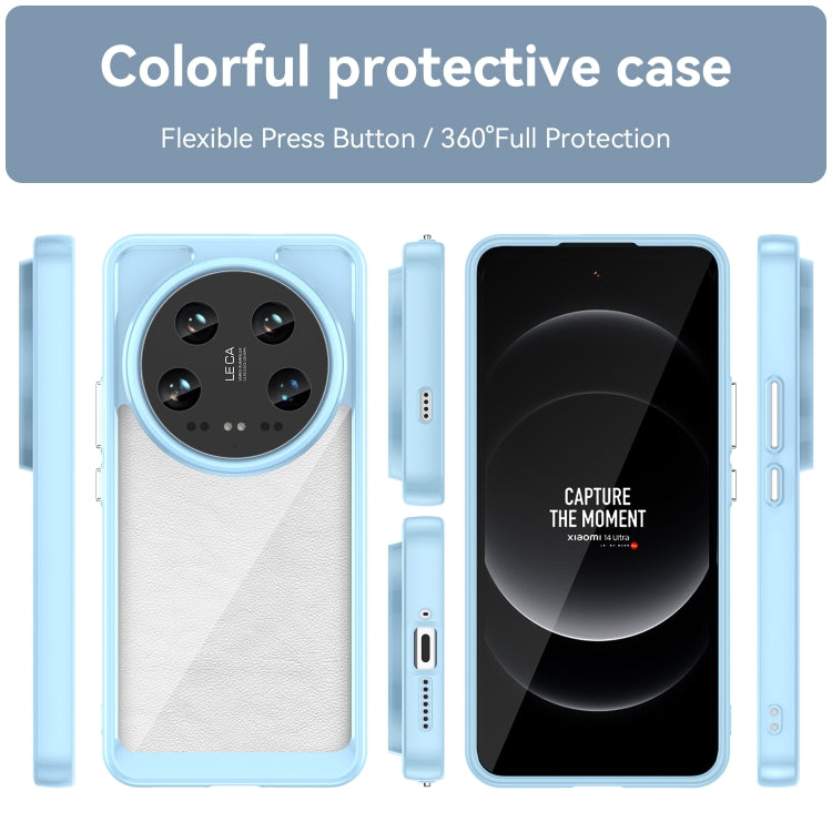 For Xiaomi 14 Ultra Colorful Series Acrylic Hybrid TPU Phone Case(Blue) - free shipping - PMC TechLife - Order now!