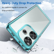 For Xiaomi Redmi Turbo 3 Colorful Series Acrylic Hybrid TPU Phone Case(Transparent Blue)