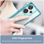 For Xiaomi Redmi Turbo 3 Colorful Series Acrylic Hybrid TPU Phone Case(Transparent Blue)