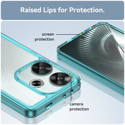 For Xiaomi Redmi Turbo 3 Colorful Series Acrylic Hybrid TPU Phone Case(Transparent Blue)