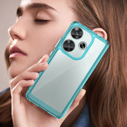 For Xiaomi Redmi Turbo 3 Colorful Series Acrylic Hybrid TPU Phone Case(Transparent Blue)