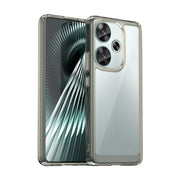 For Xiaomi Redmi Turbo 3 Colorful Series Acrylic Hybrid TPU Phone Case(Transparent Grey)