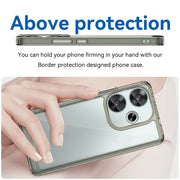 For Xiaomi Redmi Turbo 3 Colorful Series Acrylic Hybrid TPU Phone Case(Transparent Grey)