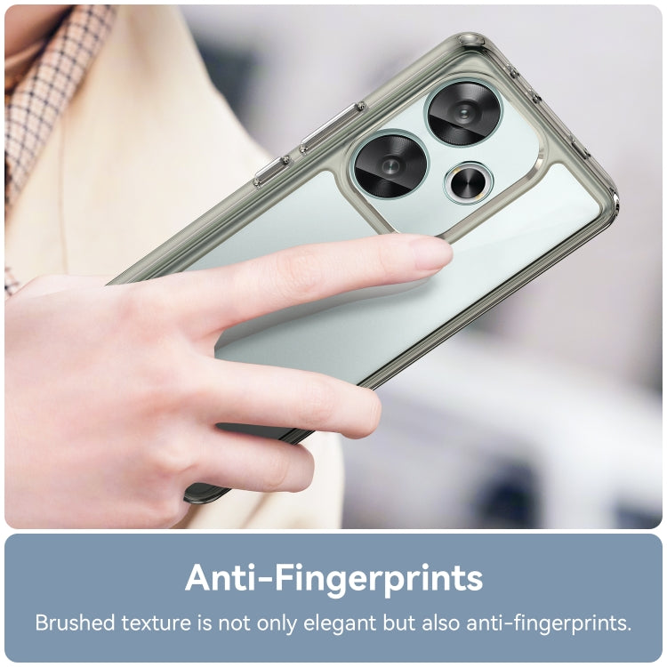 For Xiaomi Redmi Turbo 3 Colorful Series Acrylic Hybrid TPU Phone Case(Transparent Grey)