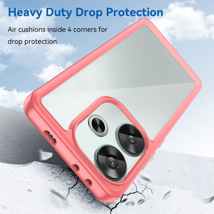 For Xiaomi Redmi Turbo 3 Colorful Series Acrylic Hybrid TPU Phone Case(Red) - Xiaomi Cases by PMC TechLife | Online Shopping South Africa | PMC TechLife | Buy Now Pay Later Mobicred