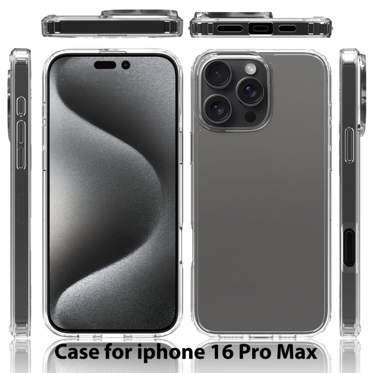 For iPhone 16 Pro Max Scratchproof Acrylic TPU Phone Case(Black) - iPhone 16 Pro Max Cases by PMC TechLife | Online Shopping South Africa | PMC TechLife | Buy Now Pay Later Mobicred