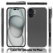 For iPhone 16 Plus Scratchproof Acrylic TPU Phone Case(Transparent)