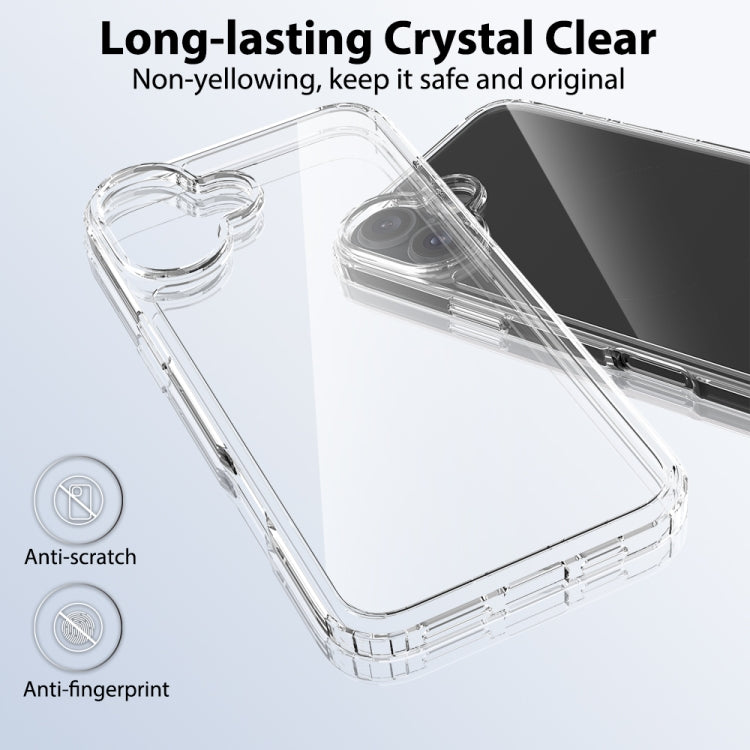For iPhone 16 Plus Scratchproof Acrylic TPU Phone Case(Transparent) - iPhone 16 Plus Cases by PMC TechLife | Online Shopping South Africa | PMC TechLife | Buy Now Pay Later Mobicred