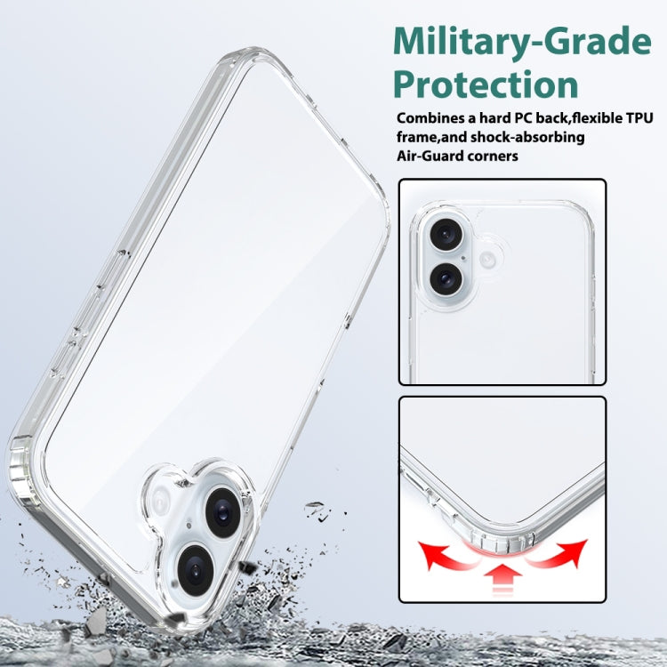 For iPhone 16 Scratchproof Acrylic TPU Phone Case(Transparent) - iPhone 16 Cases by PMC TechLife | Online Shopping South Africa | PMC TechLife | Buy Now Pay Later Mobicred