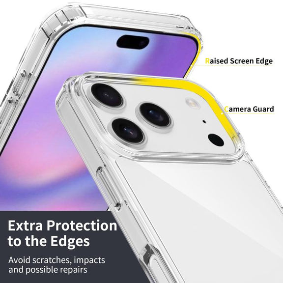 For iPhone 17 Pro Scratchproof Acrylic TPU Phone Case(Black)