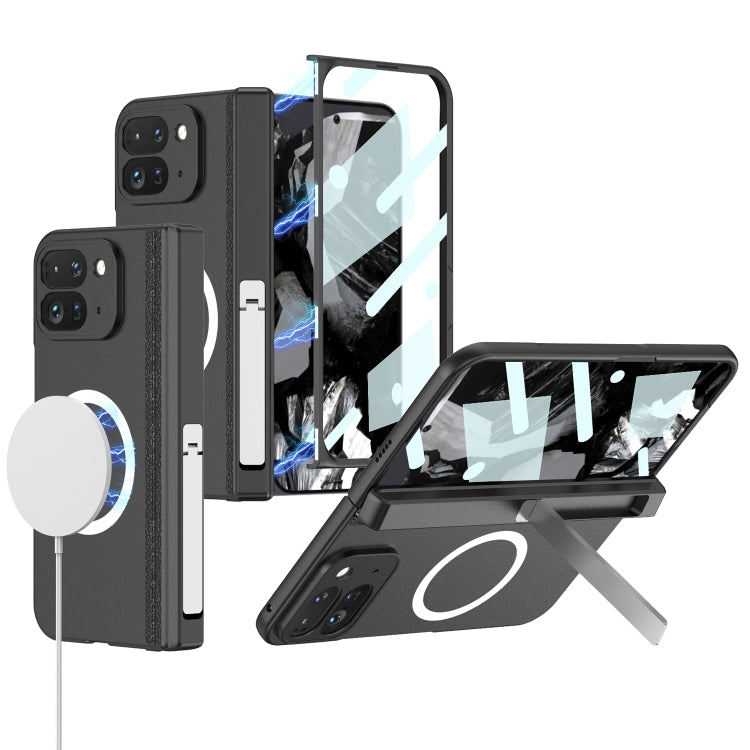 For Google Pixel 9 Pro Fold GKK Integrated Magsafe Fold Hinge Full Coverage Phone Case with Holder(Black) - free shipping - PMC Jewellery - Order now!