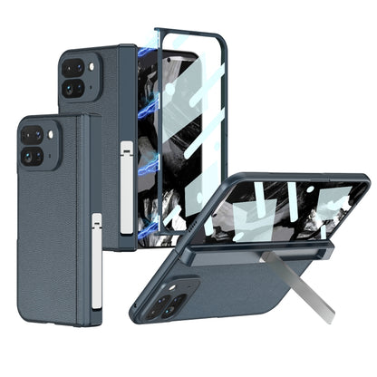For Google Pixel 9 Pro Fold GKK Integrated Fold Hinge Leather Phone Case with Holder(Green) - free shipping - PMC Jewellery - Order now!