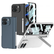 For Google Pixel 9 Pro Fold GKK Integrated Fold Hinge Full Coverage Phone Case with Holder(Black)