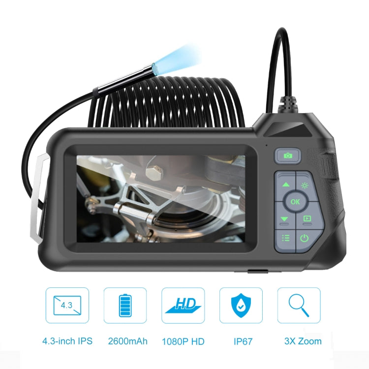 M60 4.3 inch Single Camera with Screen Endoscope, Length:10m(5.5mm) -  by PMC TechLife | Online Shopping South Africa | PMC TechLife | Buy Now Pay Later Mobicred