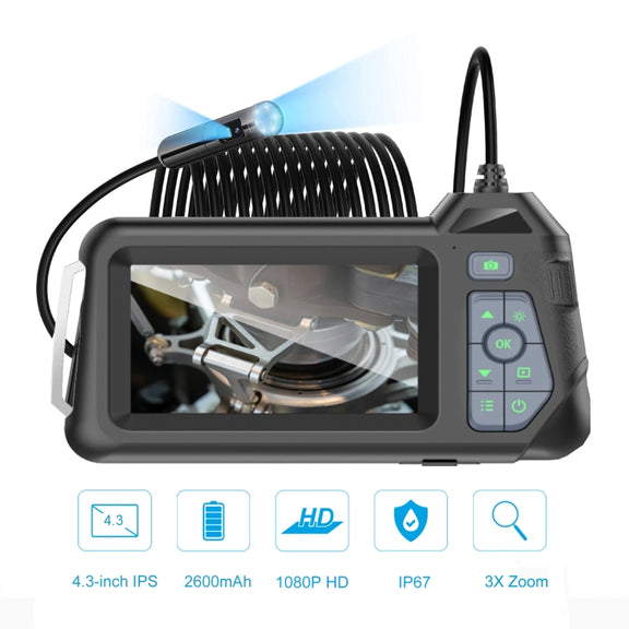 M60 4.3 inch Dual Camera with Screen Endoscope, Length:5m(5mm)