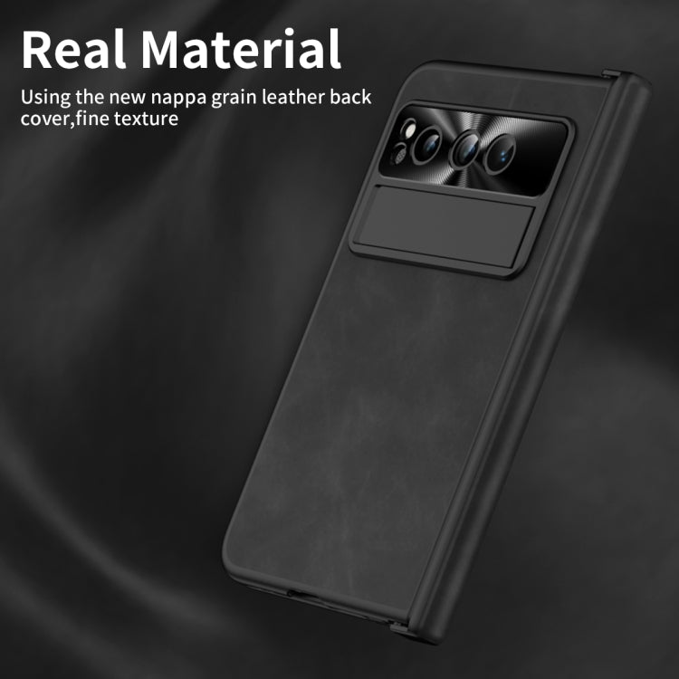For Google Pixel Fold Napa Texture All-inclusive Phone Case(Black)