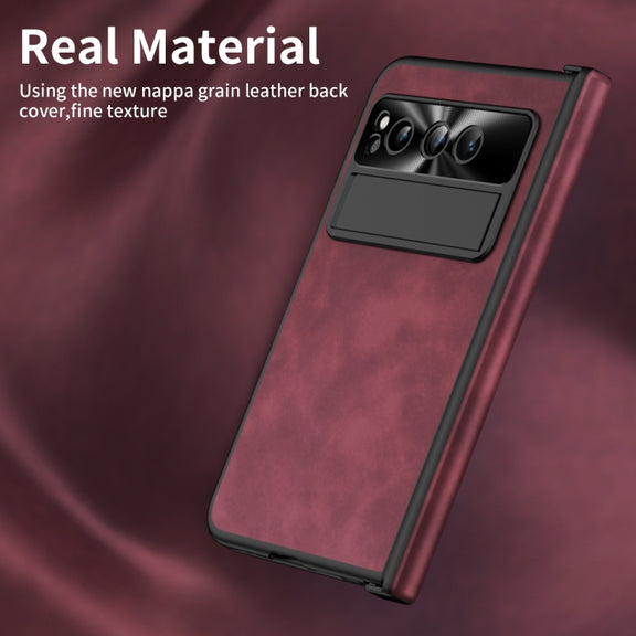 For Google Pixel Fold Napa Texture All-inclusive Phone Case(Red)