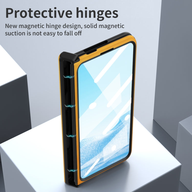 For Google Pixel Fold Napa Texture All-inclusive Phone Case(Yellow)