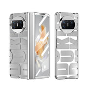 For Huawei Mate X3 Integrated Electroplating Folding Phone Case with Hinge(Silver)