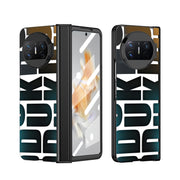For Huawei Mate X3 Integrated Electroplating Folding Phone Case with Hinge(Black)