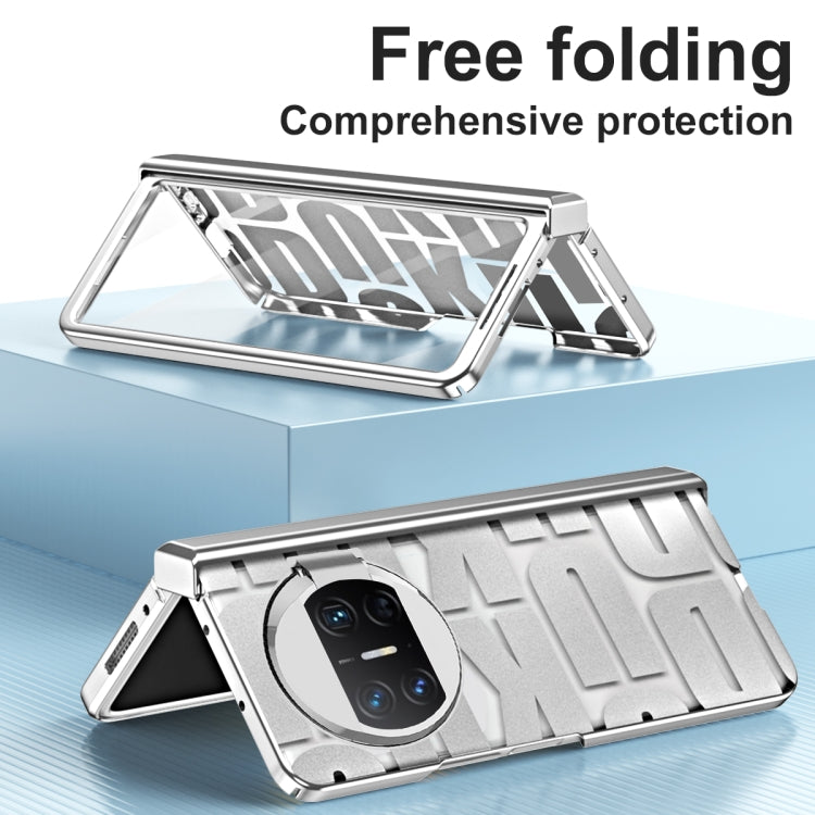 For Huawei Mate X3 Integrated Electroplating Folding Phone Case with Hinge(Black) - Huawei Cases by PMC TechLife | Online Shopping South Africa | PMC TechLife | Buy Now Pay Later Mobicred