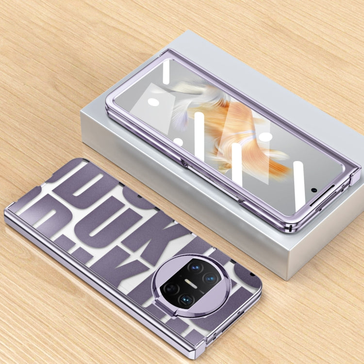 For Huawei Mate X3 Integrated Electroplating Folding Phone Case with Hinge(Purple) - Huawei Cases by PMC TechLife | Online Shopping South Africa | PMC TechLife | Buy Now Pay Later Mobicred