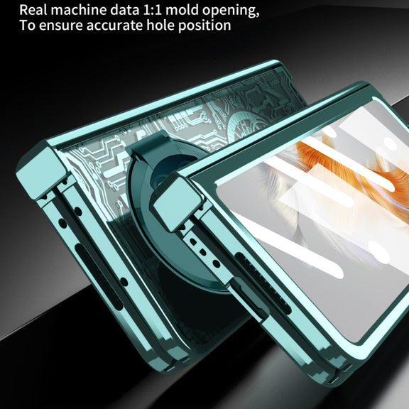 For Huawei Mate X3 Mechanical Legend Integrated Electroplating All-inclusive Phone Case(Champagne Gold)