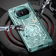For Huawei Mate X3 Mechanical Legend Integrated Electroplating All-inclusive Phone Case(Champagne Gold)