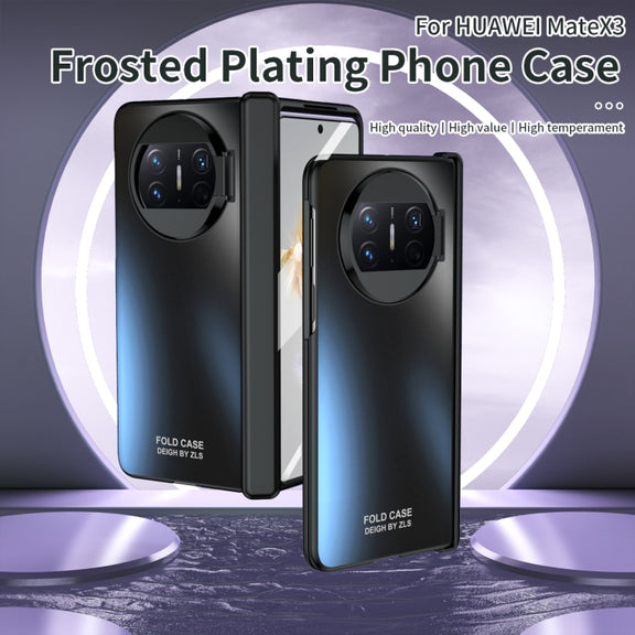 For Huawei Mate X3 Integrated Sub-plating Frame PC Phone Case(Black)